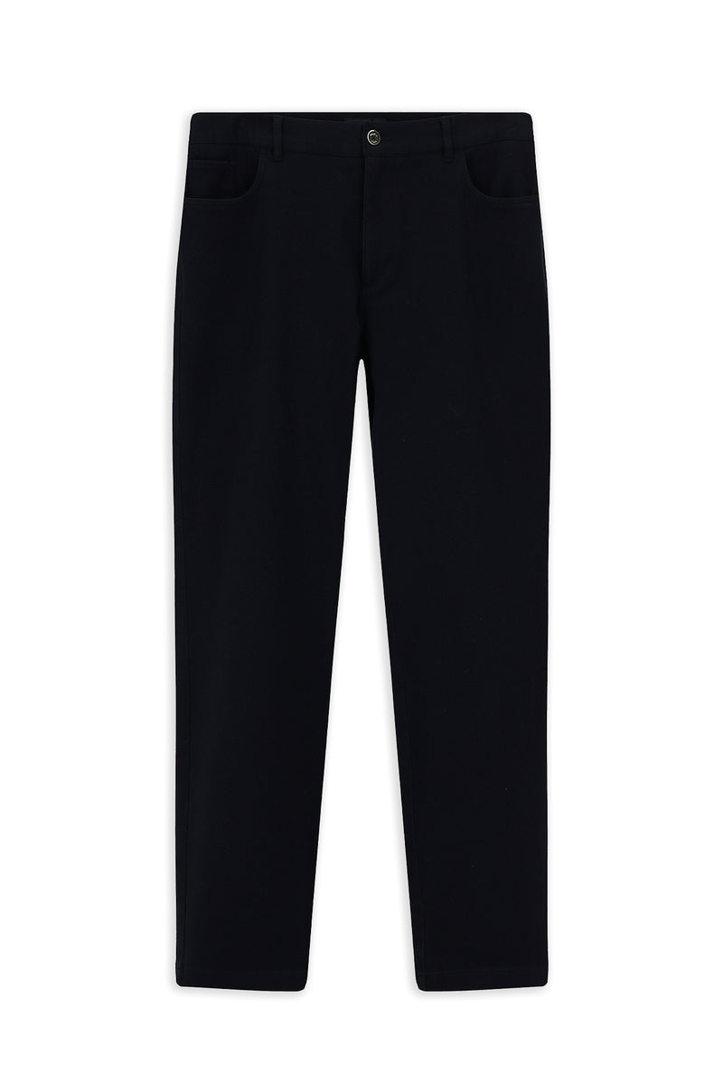 Koyu Lacivert Relaxed Fit Rahat Kesim Likralı Kanvas / Chino Pantolon