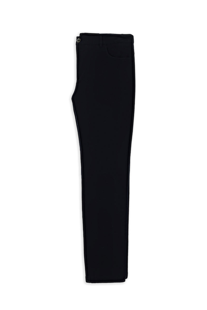 Koyu Lacivert Relaxed Fit Rahat Kesim Likralı Kanvas / Chino Pantolon