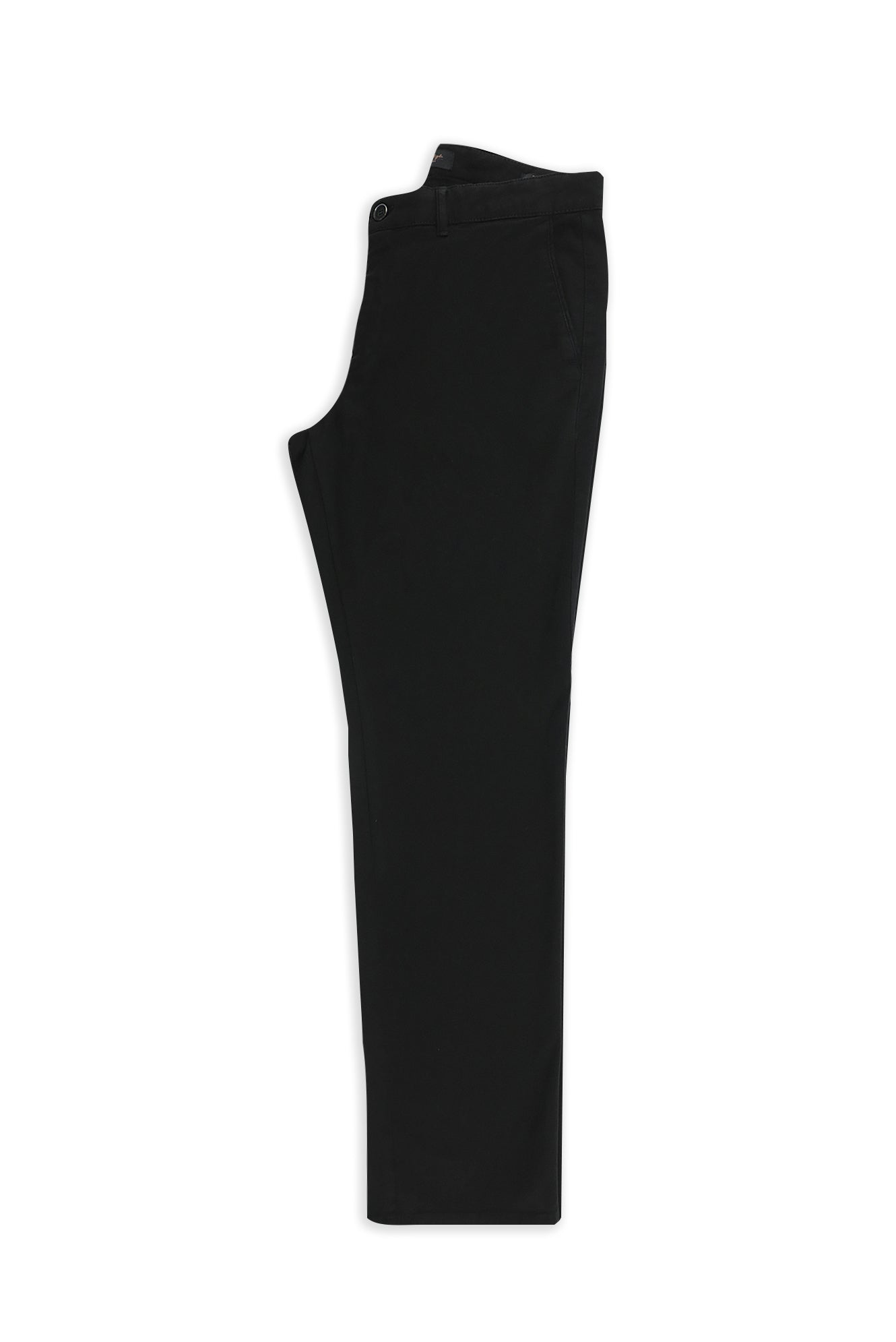 Siyah 6 Drop Regular Fit Standart Kesim Lyocell Karışımlı Yandan Cepli Esnek Kanvas / Chino Pantolon