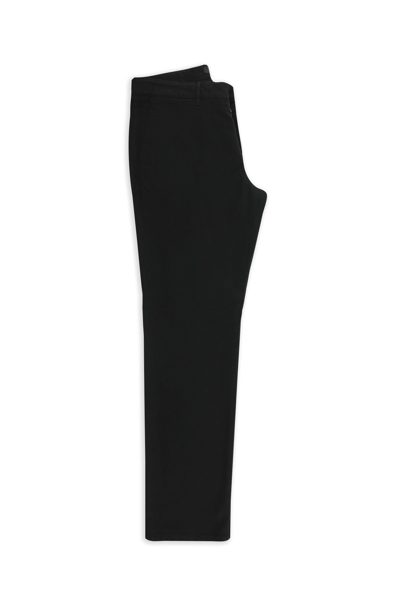 Siyah 6 Drop Regular Fit Standart Kesim Lyocell Karışımlı Yandan Cepli Esnek Kanvas / Chino Pantolon