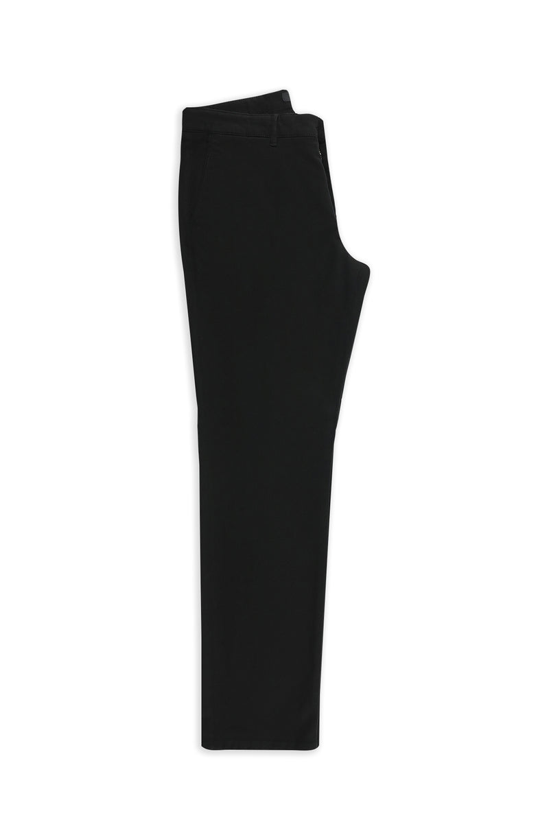 Siyah 6 Drop Regular Fit Standart Kesim Lyocell Karışımlı Yandan Cepli Esnek Kanvas / Chino Pantolon