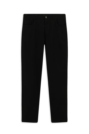 Siyah Regular Fit Standart Kesim Lyocell Kar???ml? Kanvas / Chino Pantolon