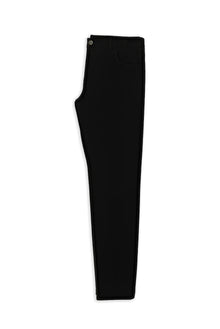Siyah Regular Fit Lyocell Karışımlı Kanvas / Chino Pantolon