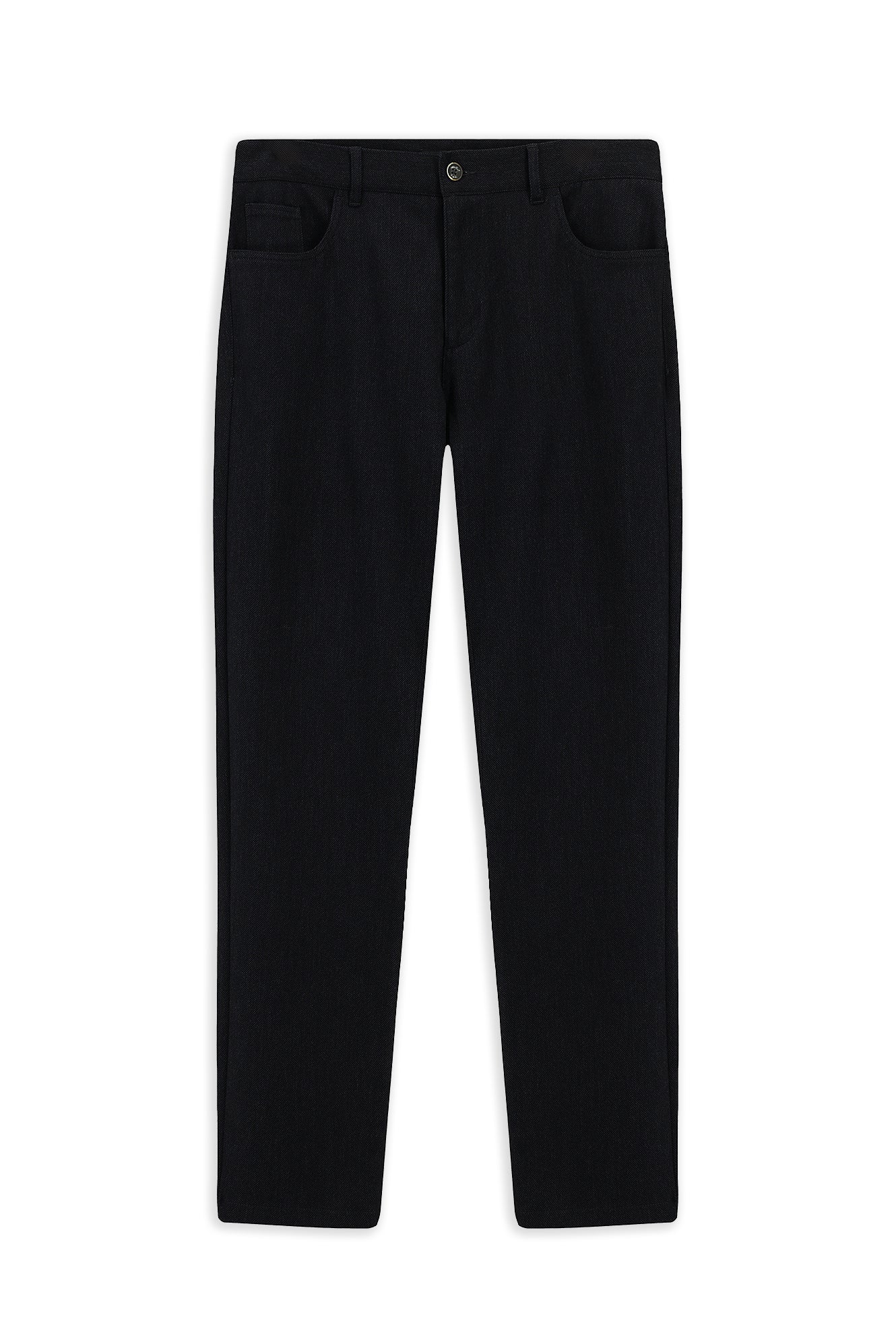 Koyu Lacivert Regular Fit Lyocell Karışımlı Kanvas / Chino Pantolon