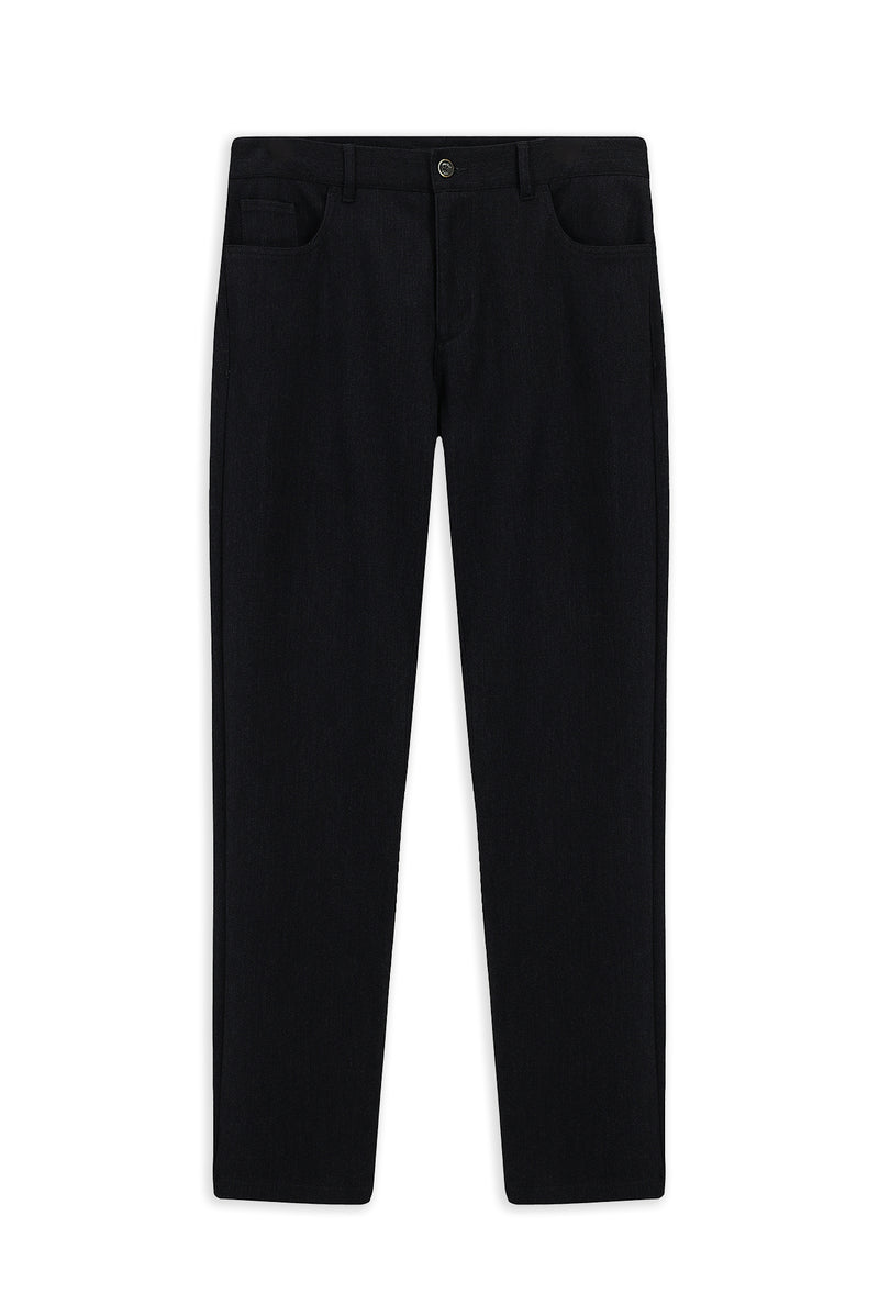 Koyu Lacivert Regular Fit Lyocell Karışımlı Kanvas / Chino Pantolon