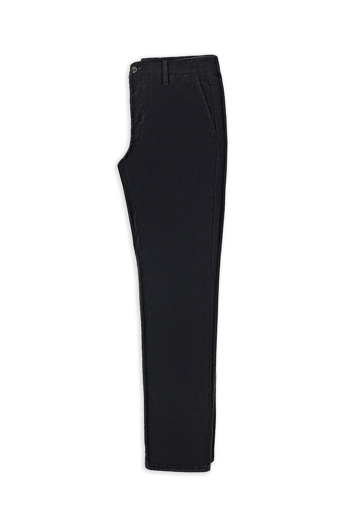 Koyu Lacivert Regular Fit Likralı Kadife Pantolon