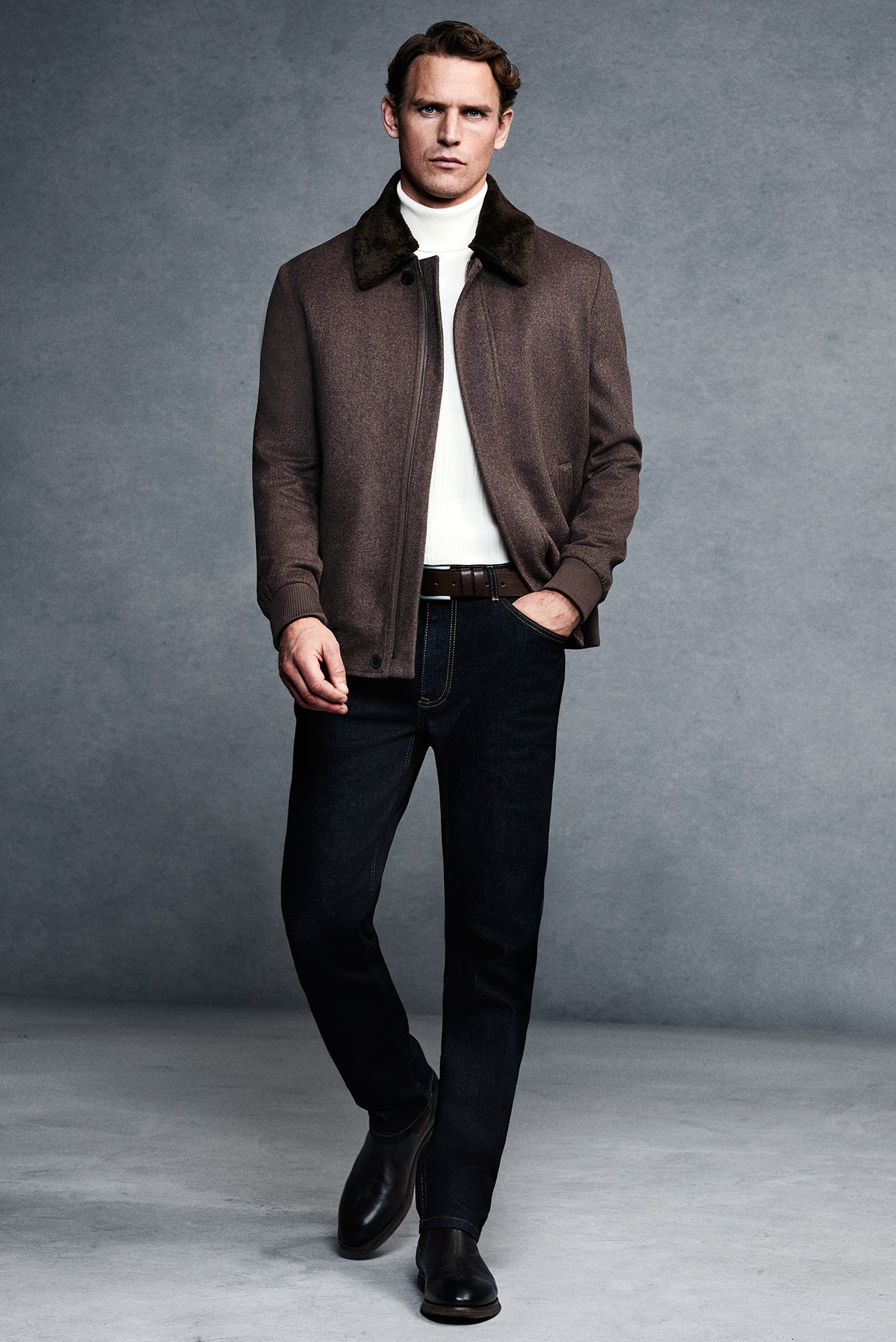 Koyu Lacivert 6 Drop Regular Fit Standart Kesim Likralı Denim Pantolon