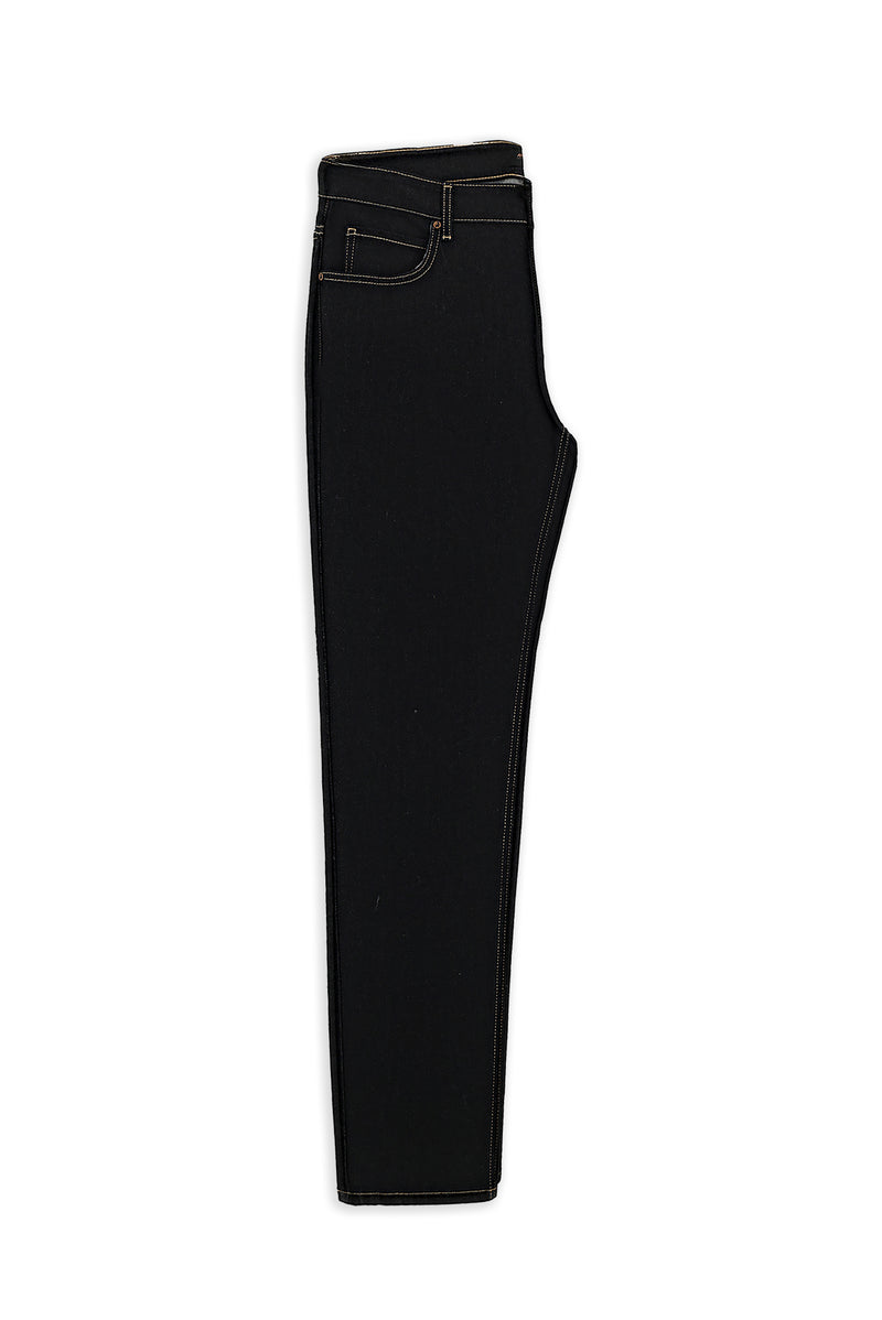 Koyu Lacivert Regular Fit Düz Pamuklu 5 Cep Denim Pantolon