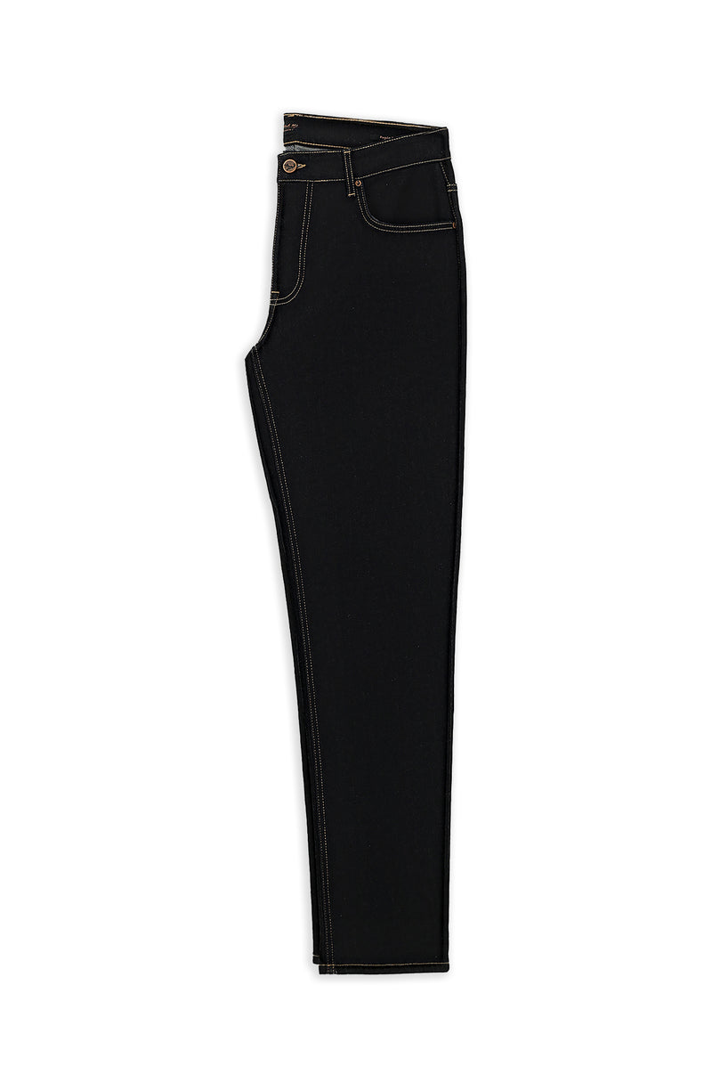 Koyu Lacivert 4 Drop Relaxed Fit Rahat Kesim Likral? Denim Pantolon-Abdullah Ki??l?