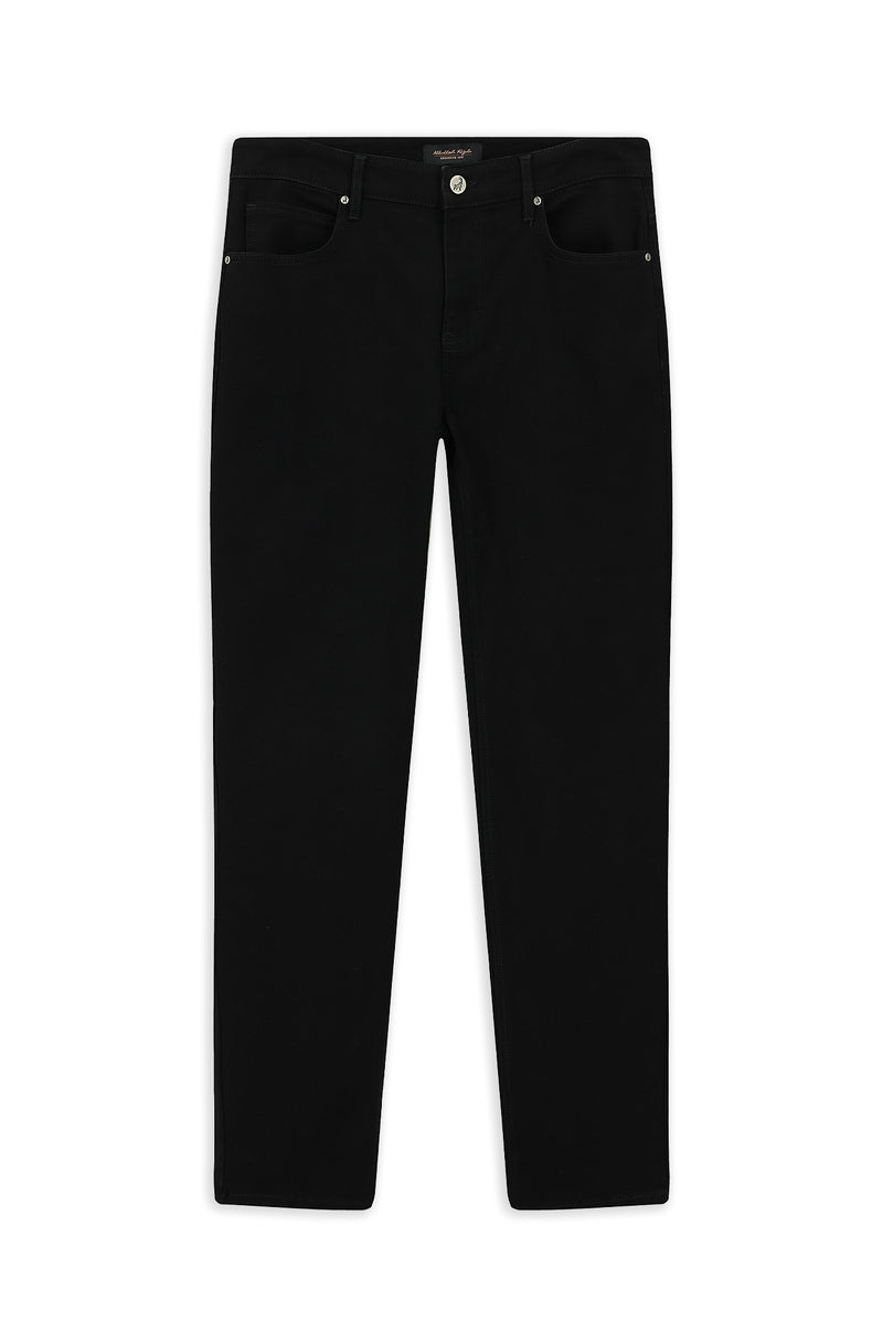 Siyah Slim Fit Dar Kesim Likralı Denim Pantolon