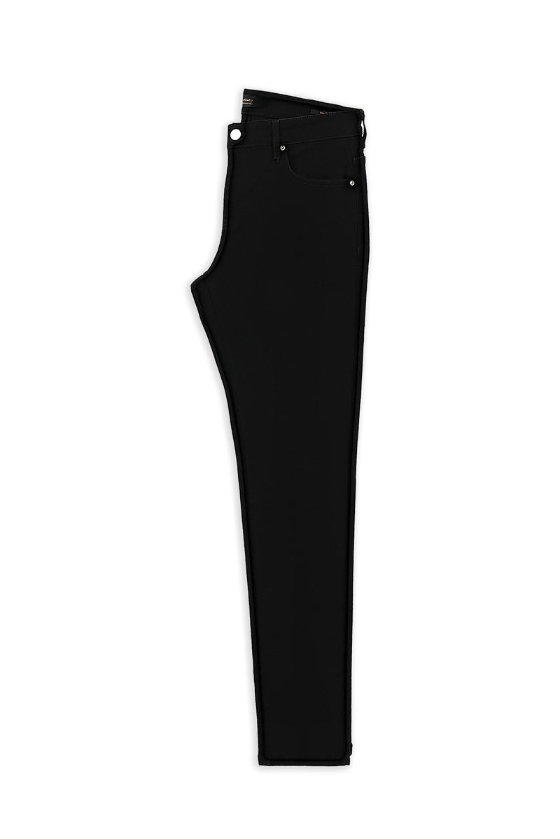 Siyah Slim Fit Dar Kesim Likralı Denim Pantolon