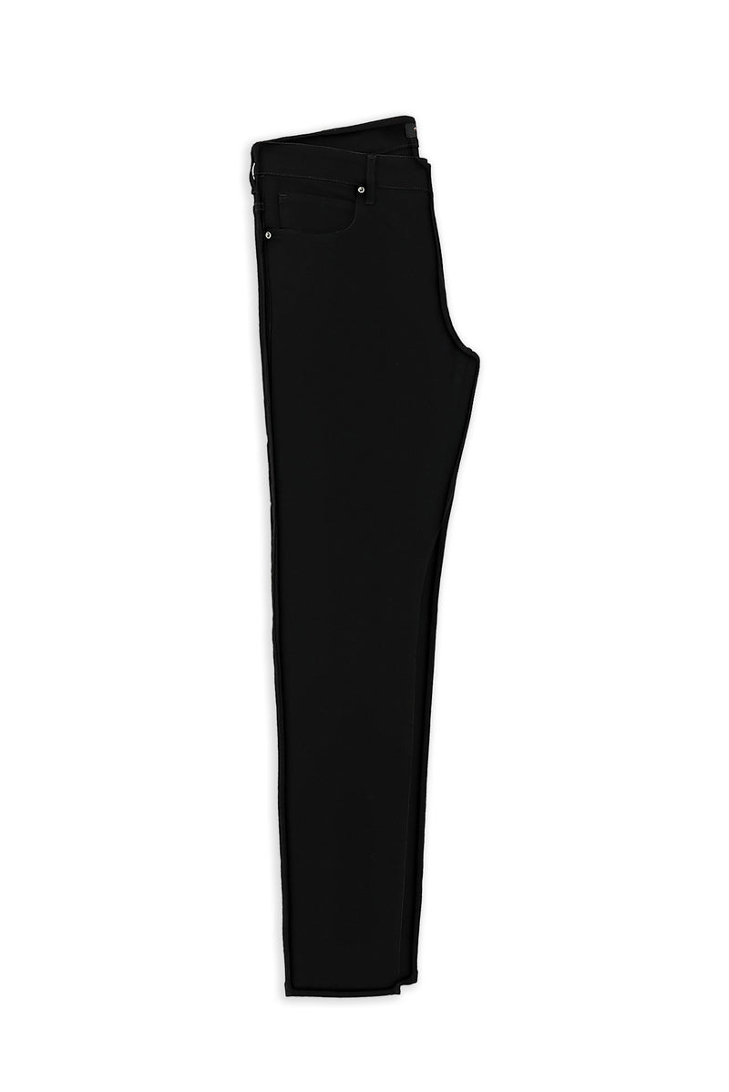 Siyah Slim Fit Dar Kesim Likralı Denim Pantolon
