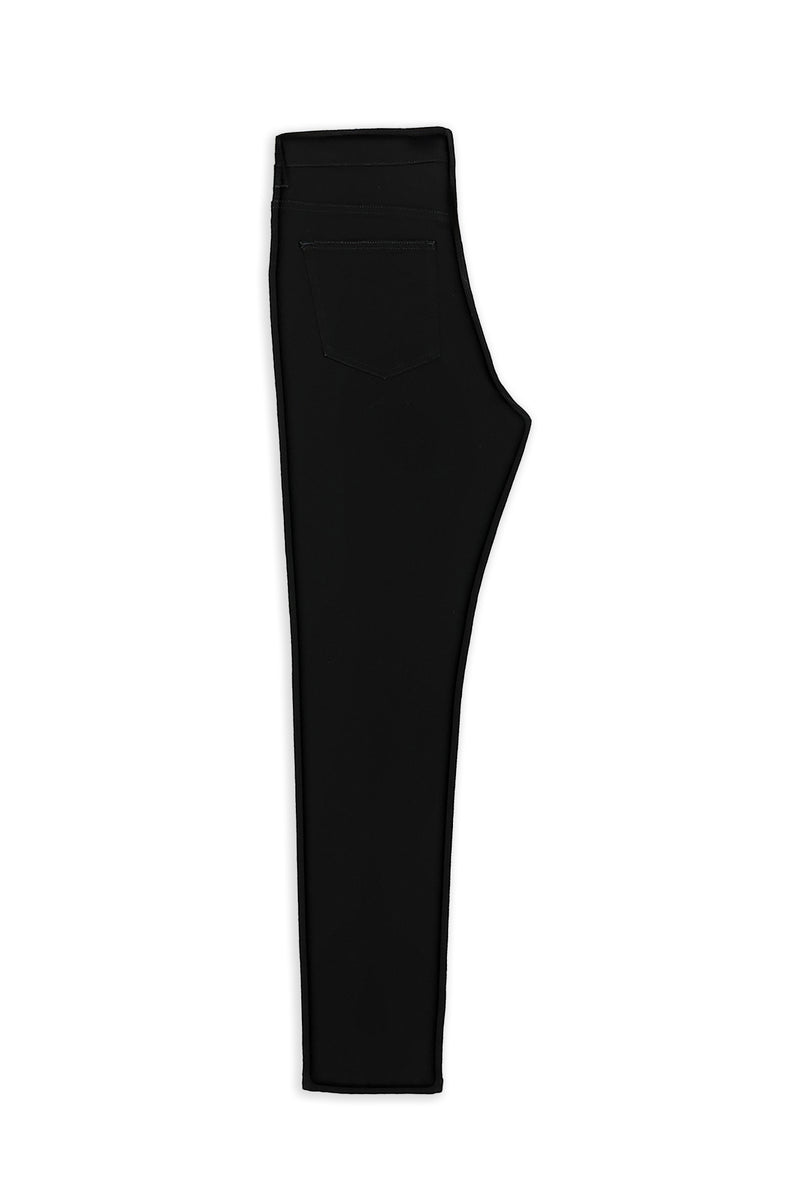 Siyah Slim Fit Dar Kesim Likralı Denim Pantolon