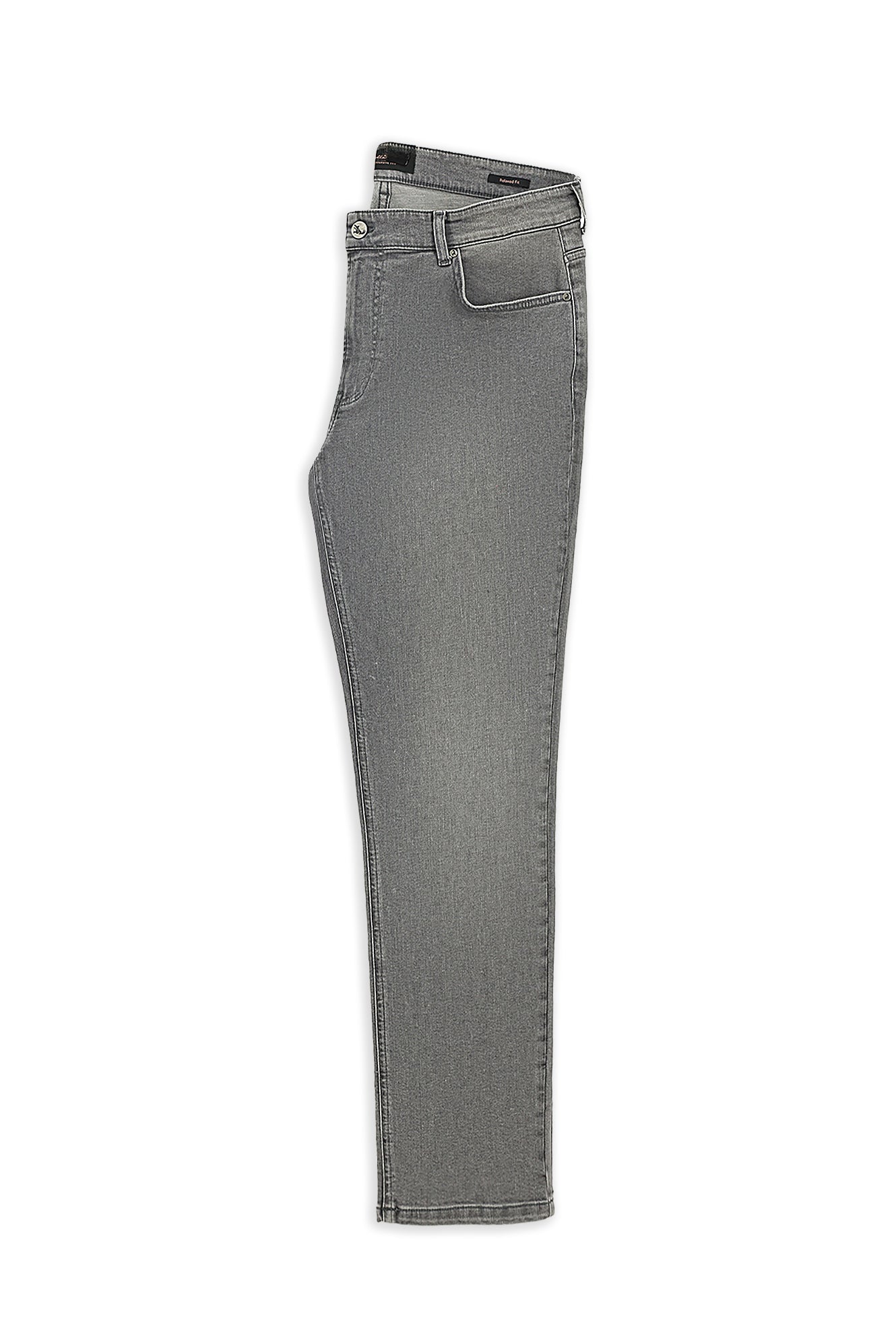 Orta Gri Relaxed Fit Rahat Kesim Likralı Denim Pantolon