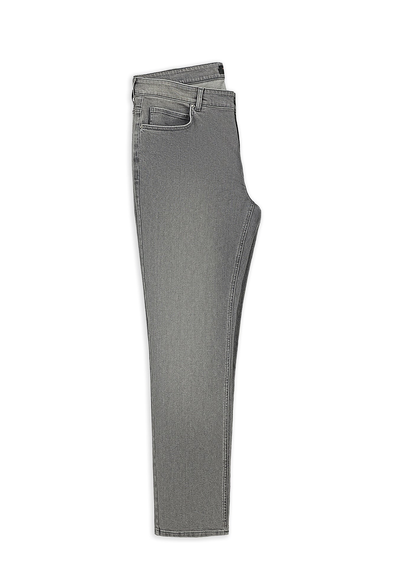 Orta Gri Relaxed Fit Rahat Kesim Likralı Denim Pantolon