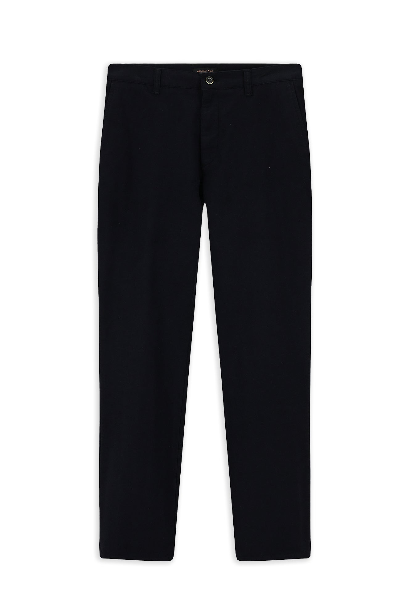 Siyah Regular Fit Likralı Çizgili Kanvas / Chino Pantolon