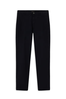 Siyah Regular Fit Likralı Çizgili Kanvas / Chino Pantolon