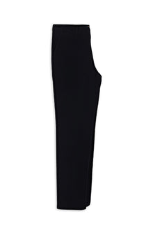 Siyah Regular Fit Likralı Çizgili Kanvas / Chino Pantolon