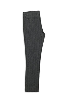 Orta Füme Regular Fit Likralı Çizgili Kanvas / Chino Pantolon