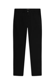 Siyah Relaxed Fit Rahat Kesim Likralı Kanvas / Chino Pantolon