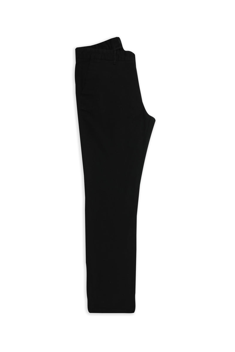 Siyah Relaxed Fit Rahat Kesim Likralı Kanvas / Chino Pantolon