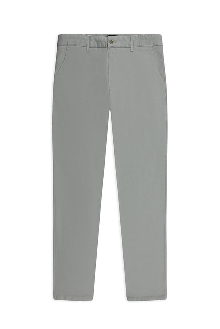 Orta Gri Regular Fit Likralı Kanvas / Chino Pantolon