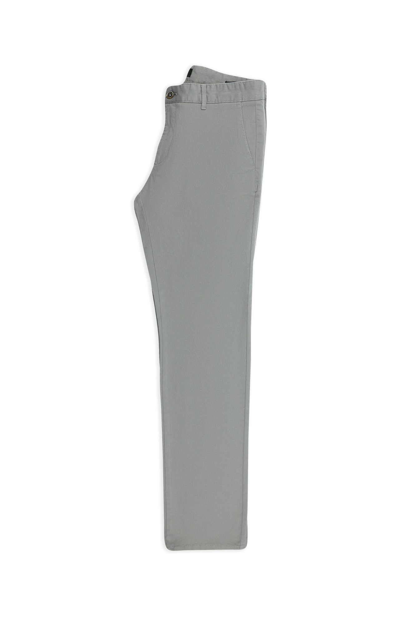 Orta Gri Regular Fit Likralı Kanvas / Chino Pantolon