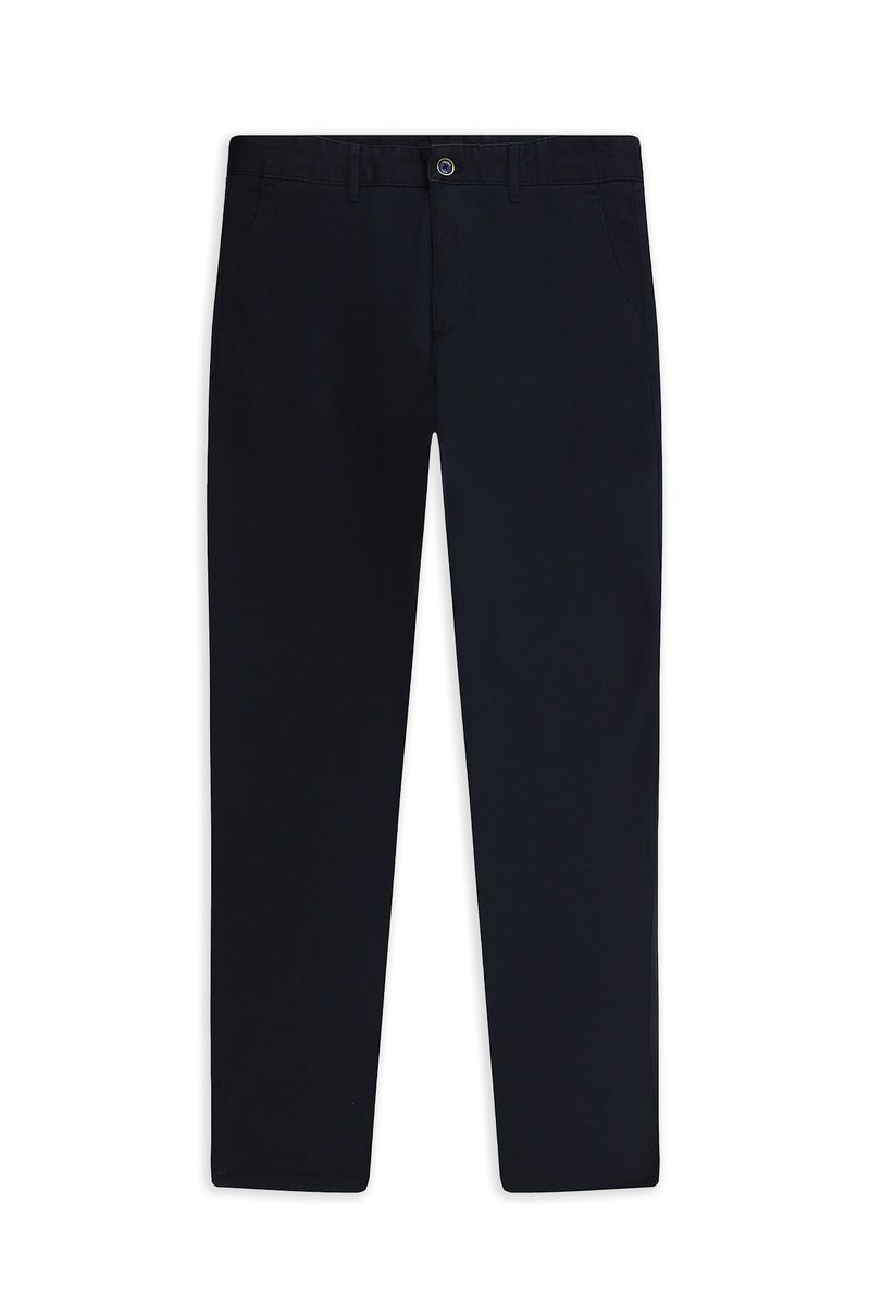 Koyu Lacivert Regular Fit Likralı Kanvas / Chino Pantolon