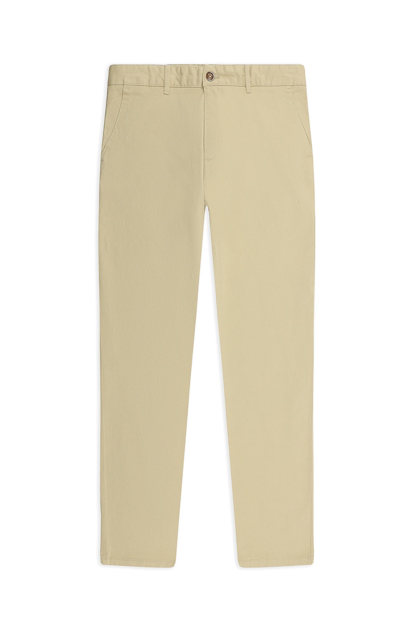 Orta Bej Regular Fit Likralı Kanvas / Chino Pantolon