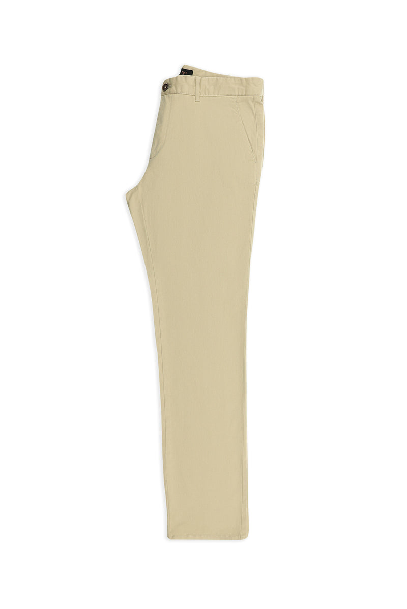 Orta Bej Regular Fit Likralı Kanvas / Chino Pantolon