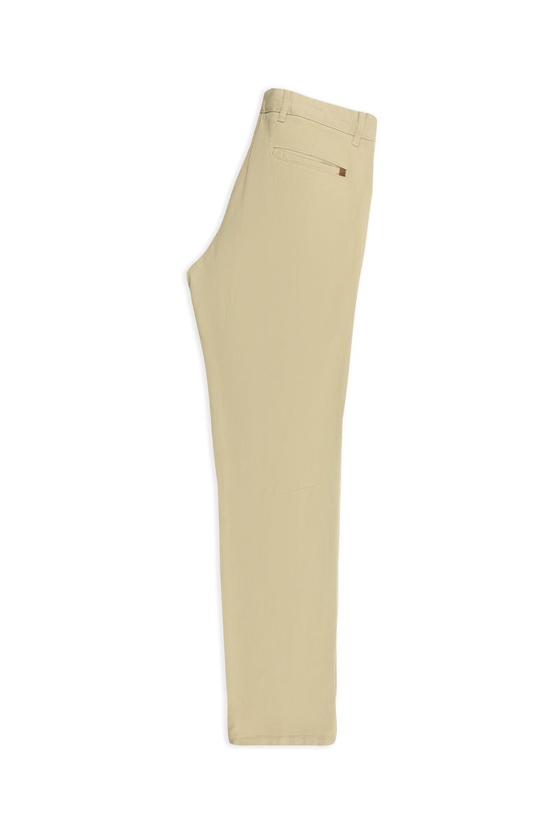 Orta Bej Regular Fit Likralı Kanvas / Chino Pantolon