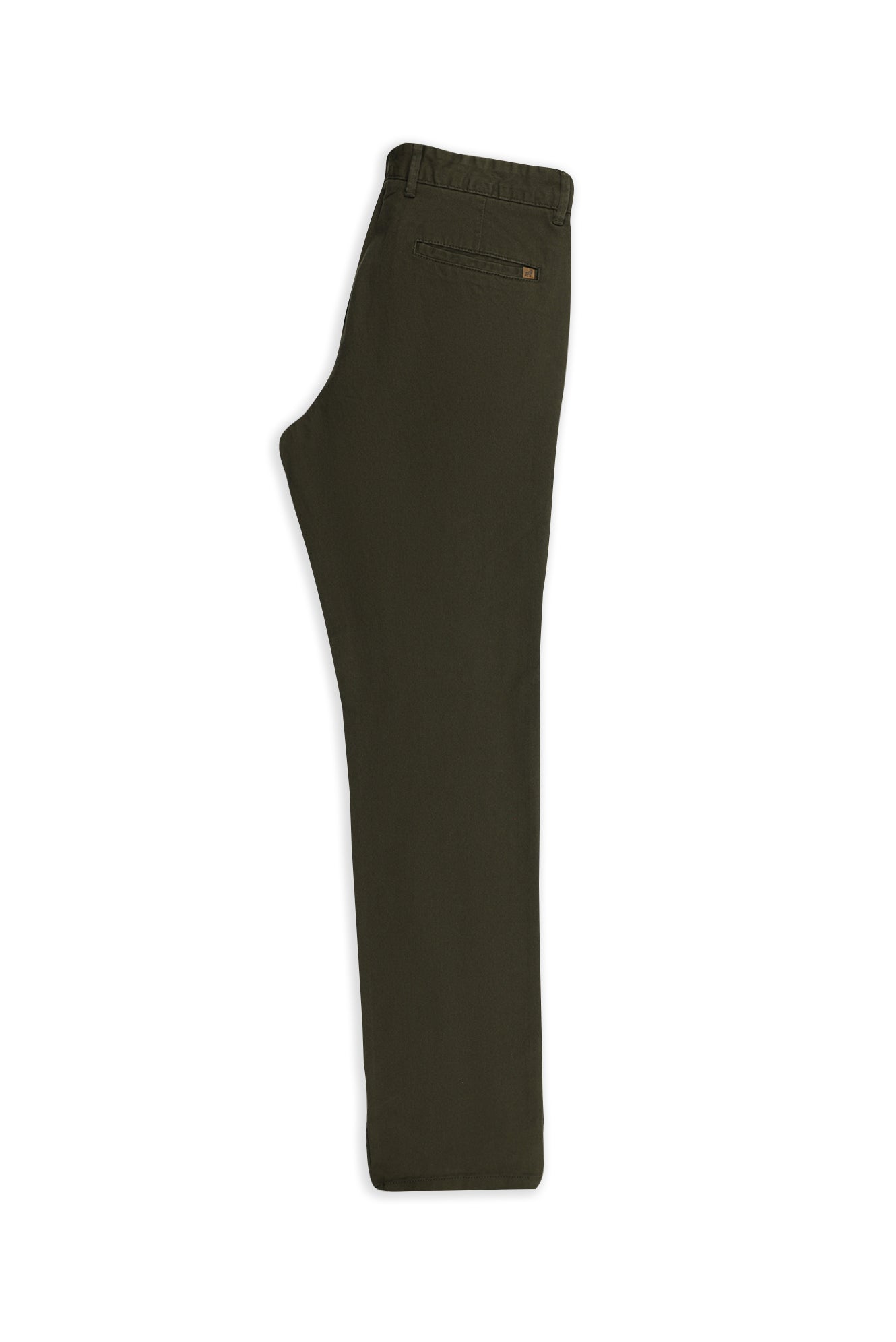 Orta Haki Regular Fit Likralı Kanvas / Chino Pantolon