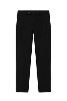 Siyah Regular Fit Lyocell Karışımlı Kanvas / Chino Pantolon