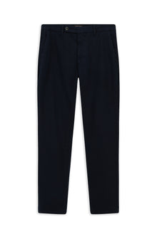 Koyu Lacivert Regular Fit Lyocell Karışımlı Kanvas / Chino Pantolon