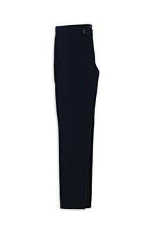 Koyu Lacivert Regular Fit Lyocell Karışımlı Kanvas / Chino Pantolon