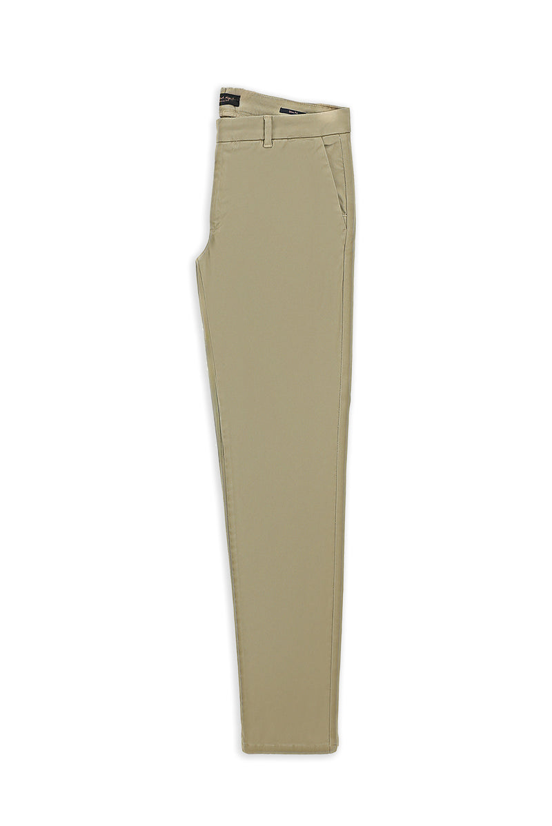 Açık Bej Regular Fit Lyocell Karışımlı Kanvas / Chino Pantolon