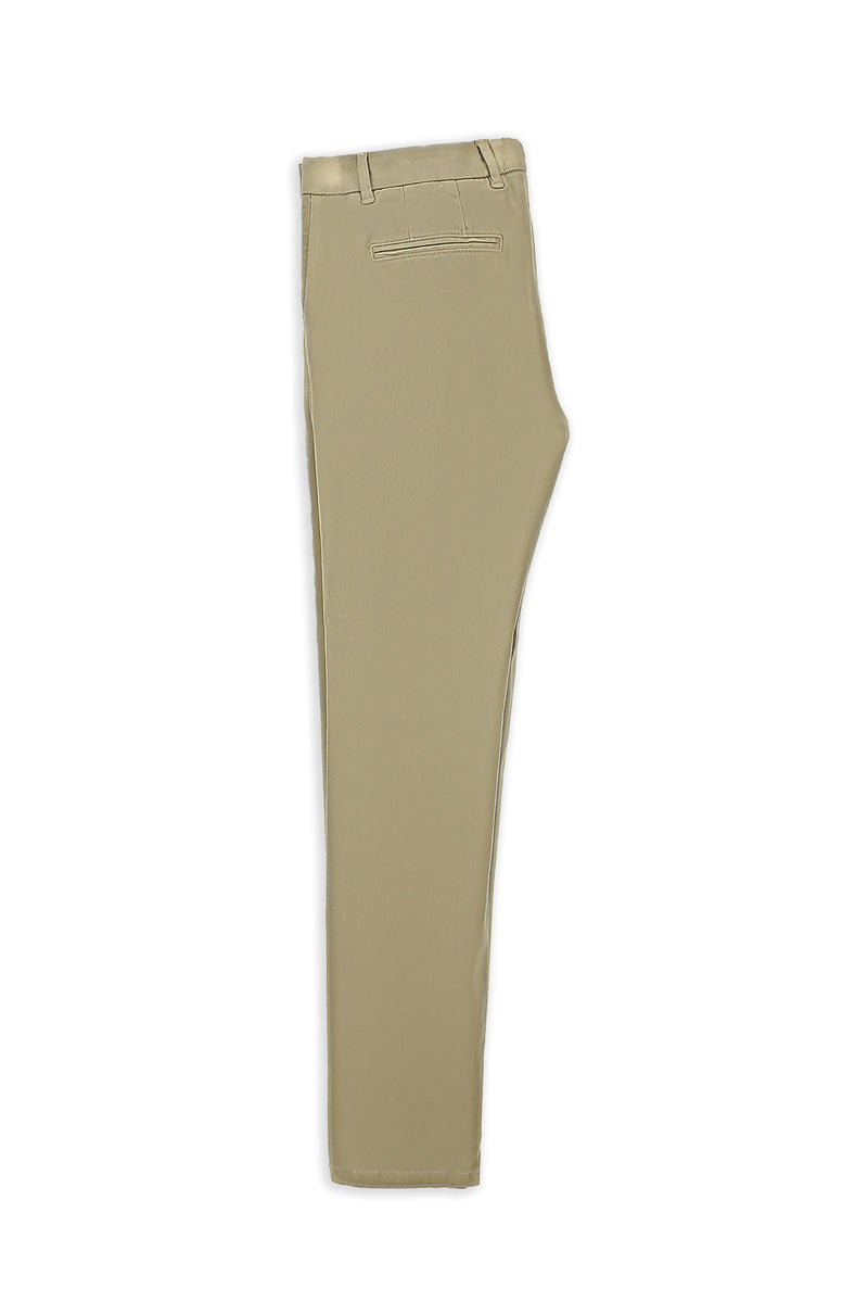 Açık Bej Regular Fit Lyocell Karışımlı Kanvas / Chino Pantolon