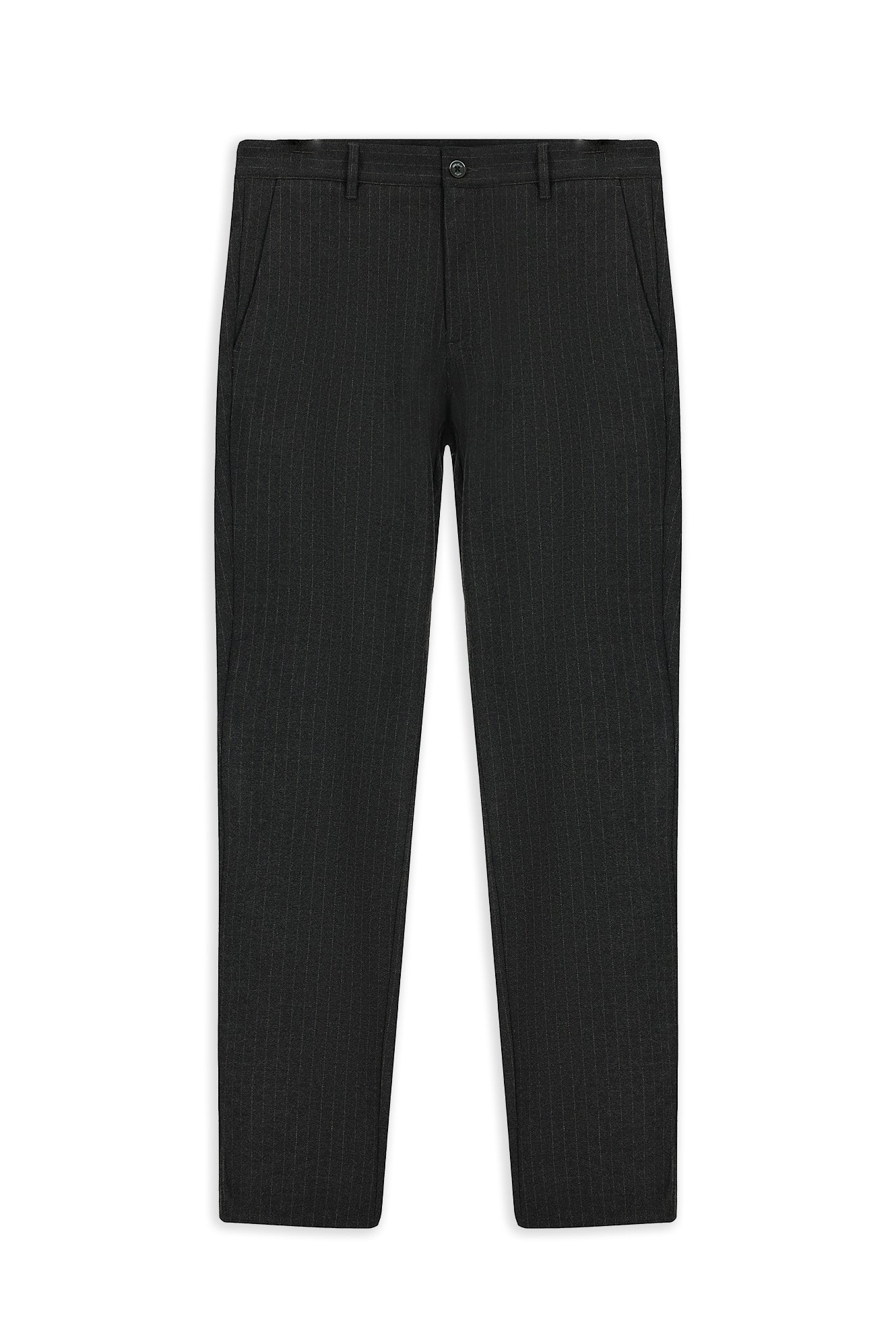 Orta Antrasit Slim Fit Pamuklu Likralı Chino/Kanvas Pantolon
