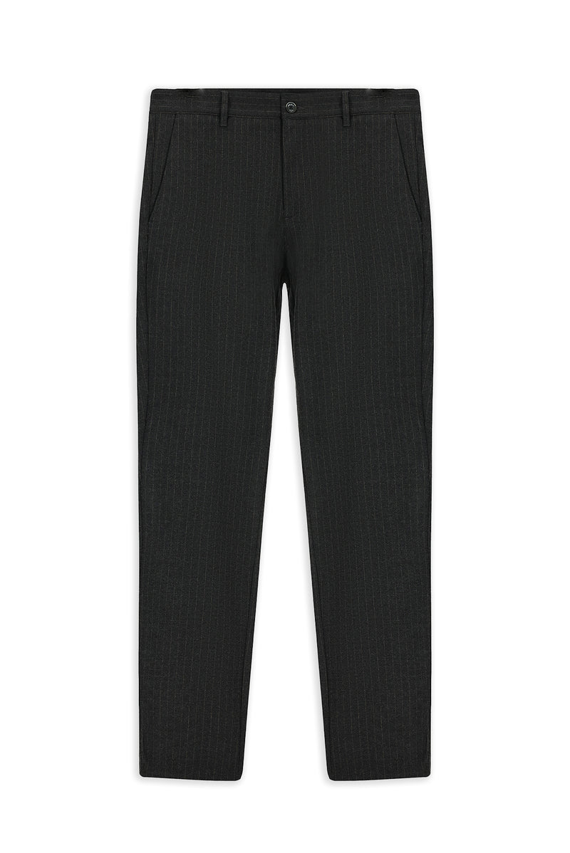 Orta Antrasit Slim Fit Pamuklu Likralı Chino/Kanvas Pantolon