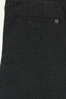 Orta Antrasit Slim Fit Dar Kesim Likral? Çizgili Kanvas / Chino Pantolon-Abdullah Ki??l?