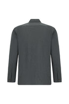 Koyu Füme Uzun Kol Regular Fit Düğmeli Yaka Pamuklu Lyocell İtalyan Gömlek