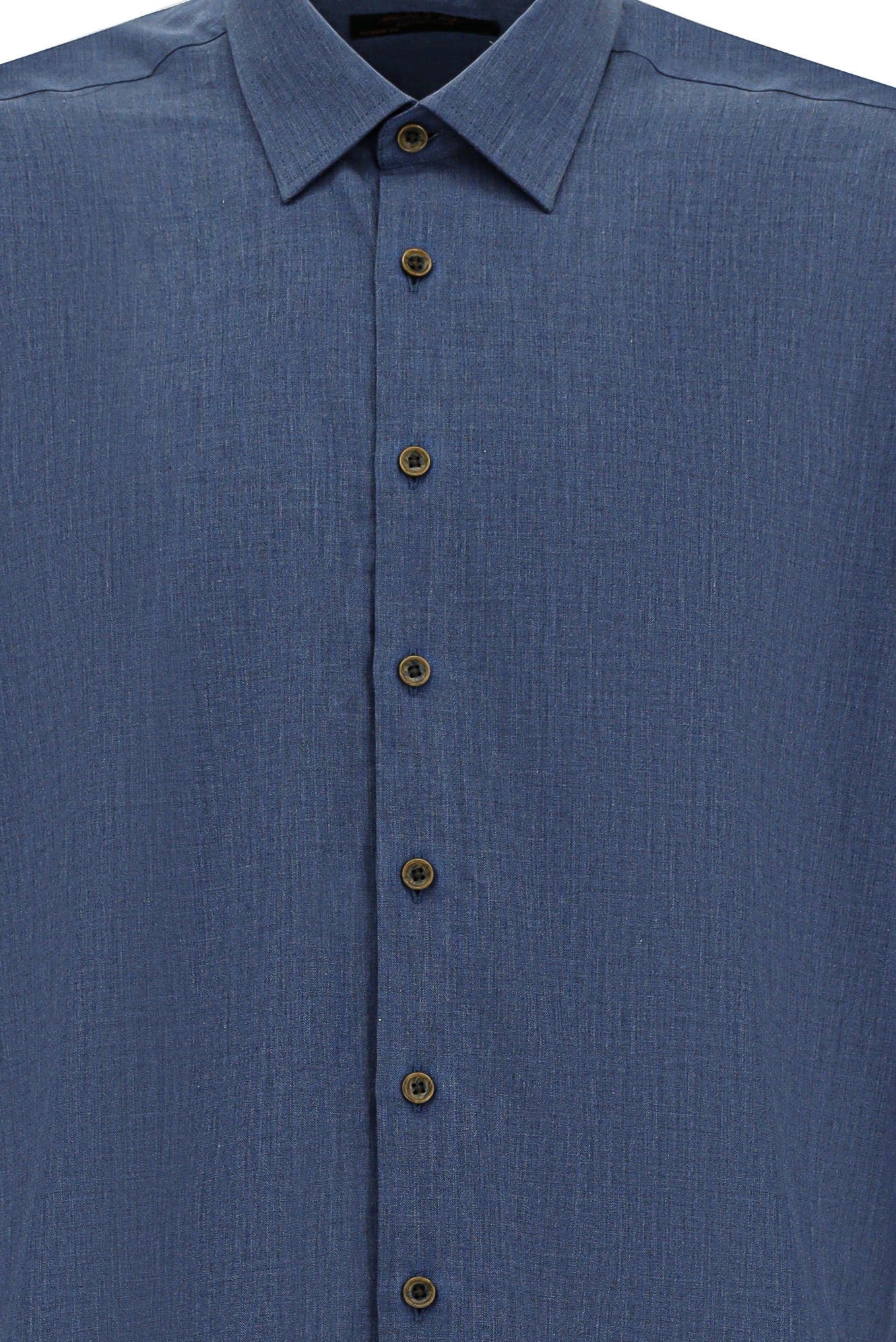 Koyu Lacivert Uzun Kol Regular Fit İtalyan Pamuk Gömlek