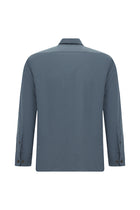 Orta Lacivert Uzun Kol Regular Fit İtalyan Pamuk Gömlek