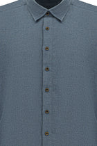 Orta Lacivert Uzun Kol Regular Fit İtalyan Pamuk Gömlek