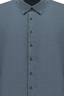 Orta Lacivert Uzun Kol Regular Fit İtalyan Pamuk Gömlek