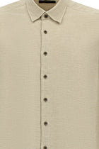 Orta Bej Uzun Kol Regular Fit İtalyan Pamuk Gömlek