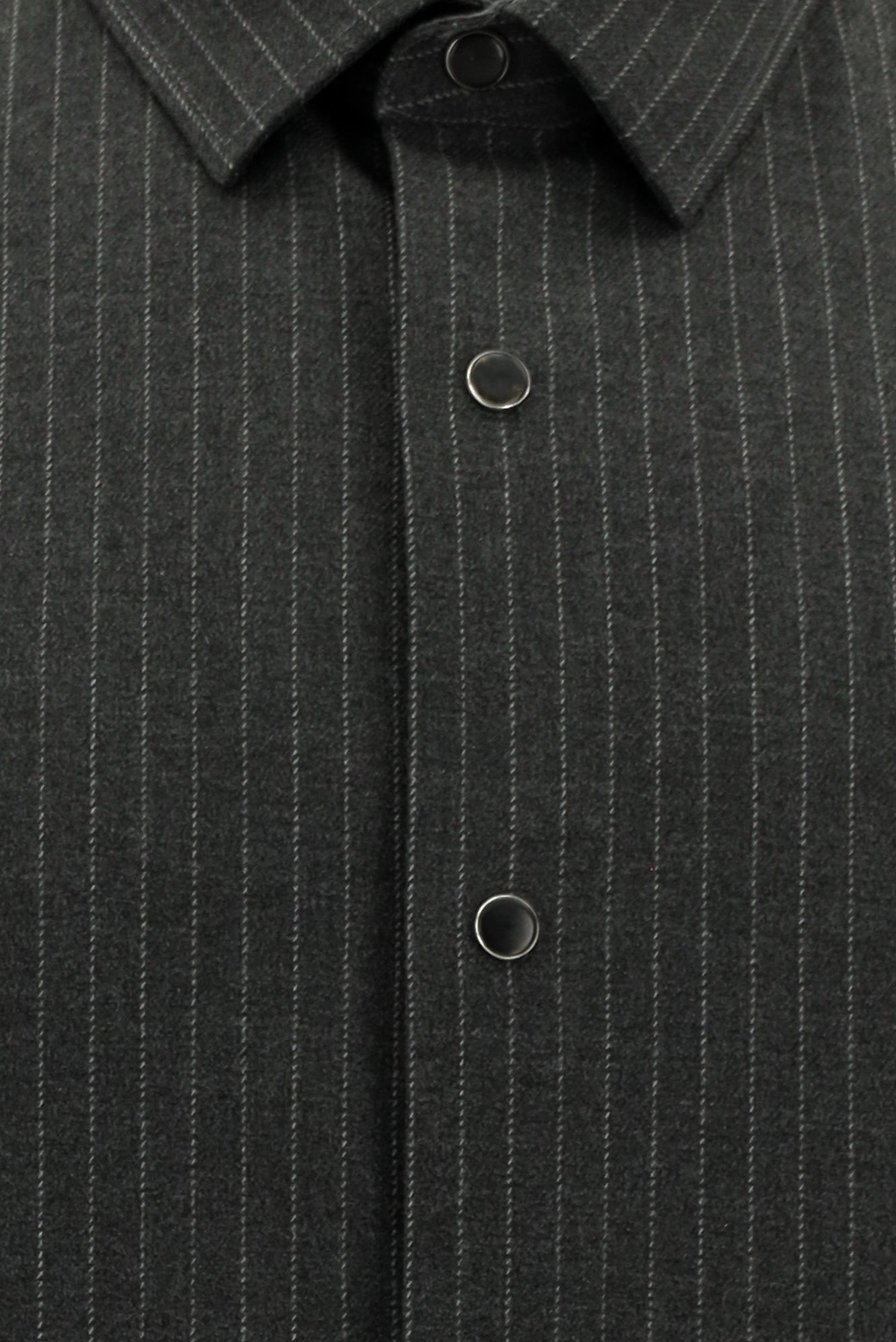 Orta Antrasit Uzun Kol Oversize Ekstra Rahat Kesim Çizgili Oduncu Gömlek