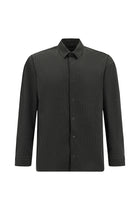 Orta Antrasit Uzun Kol Oversize Ekstra Rahat Kesim Çizgili Oduncu Gömlek