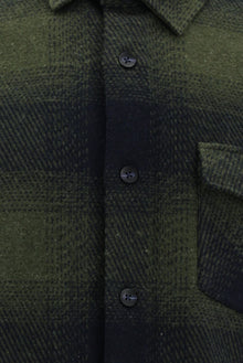 Orta Haki Uzun Kol Oversize Ekstra Rahat Kesim Pamuklu Ekose Oduncu Gömlek