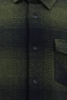 Orta Haki Uzun Kol Oversize Ekstra Rahat Kesim Pamuklu Ekose Oduncu Gömlek